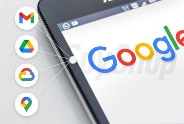 Google-Logo auf einem Display
