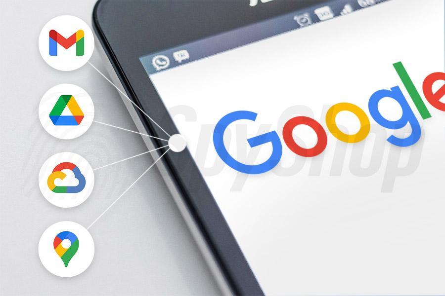 Google-Logo auf einem Display
